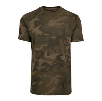 Camo round neck tee