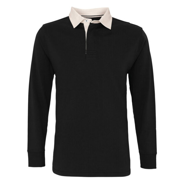 Men’s classic fit long sleeved vintage rugby shirt