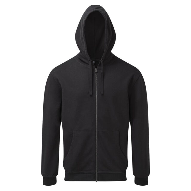 Men’s coastal vintage wash loop back zip through hoodie