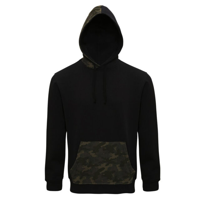 Men’s camo trimmed hoodie