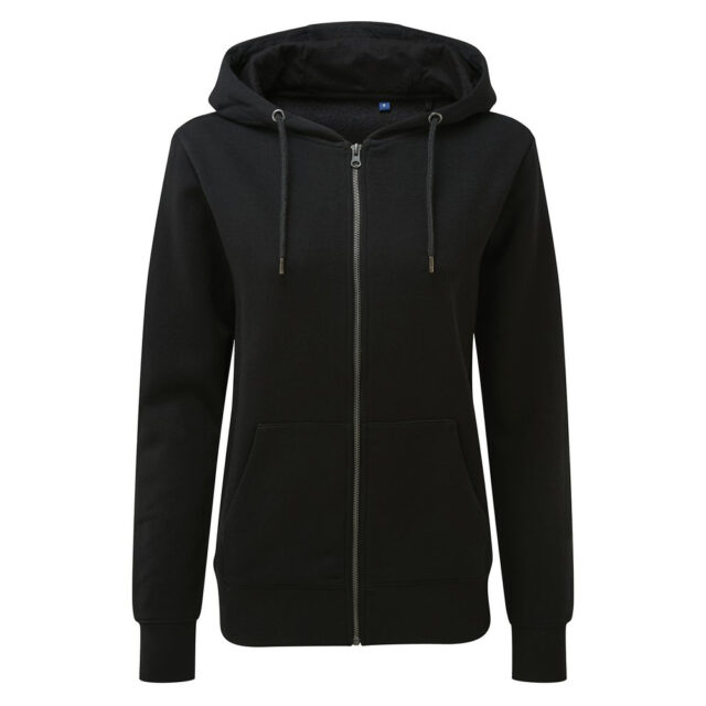 Women’s zip-through organic hoodie
