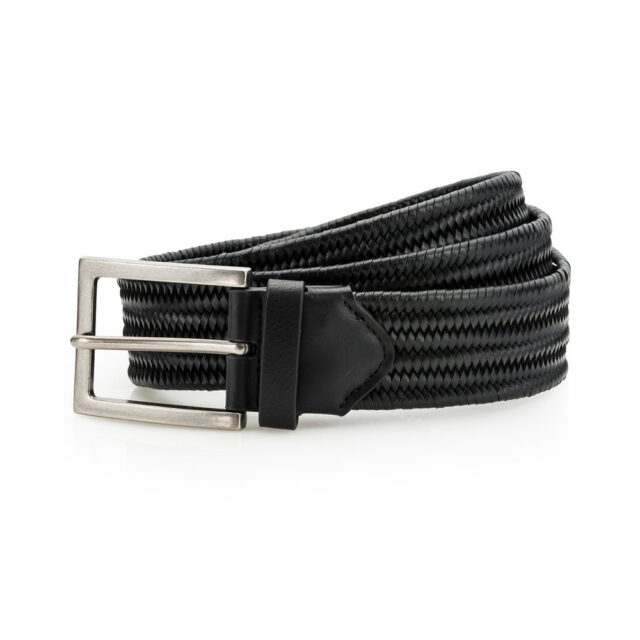 Leather braid belt