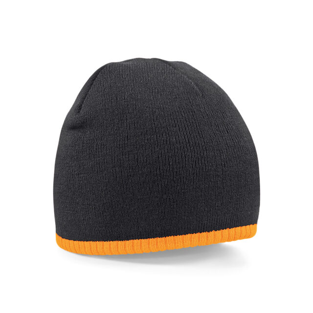 Two-tone pull-on beanie