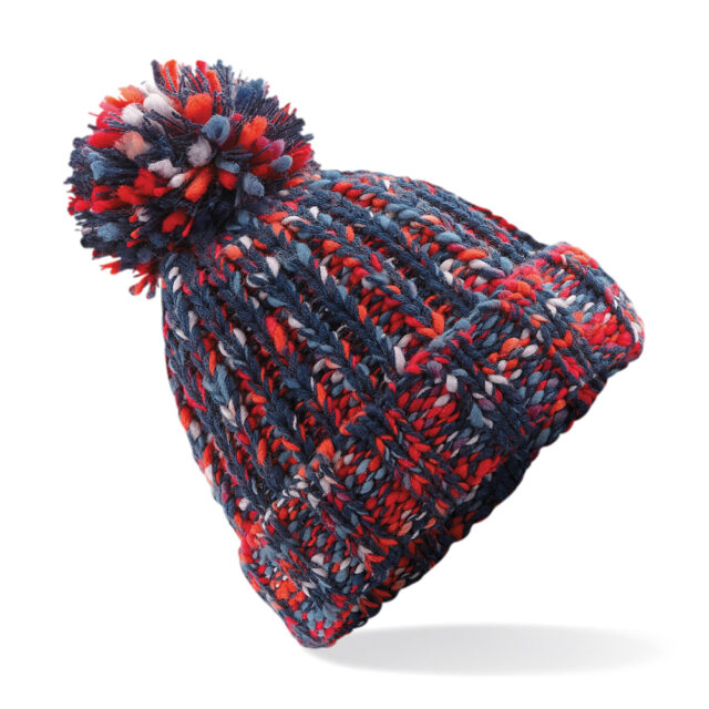 Twister pom pom beanie