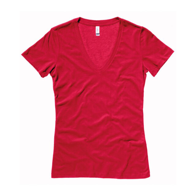 Jersey deep v-neck t-shirt