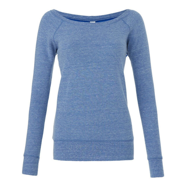Sponge fleece wide neck sweatshirt