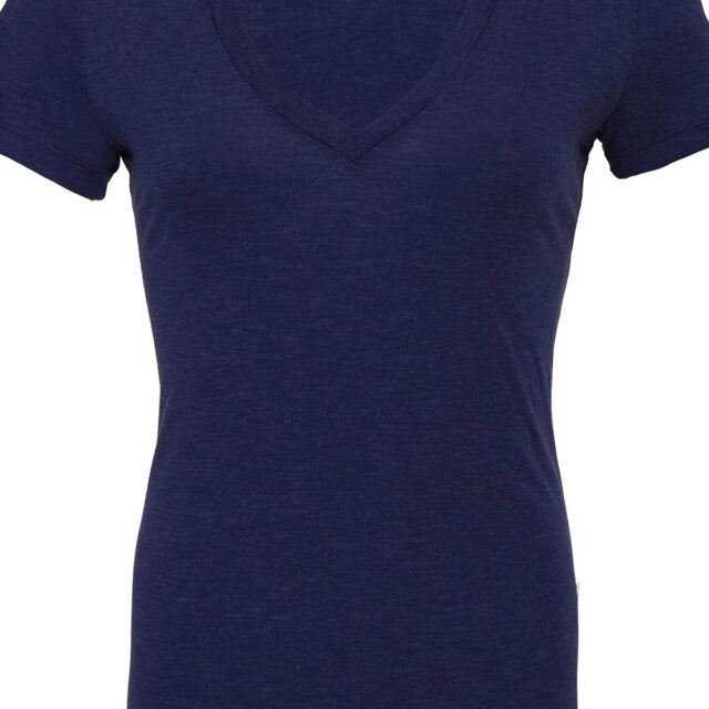 Triblend deep v-neck t-shirt