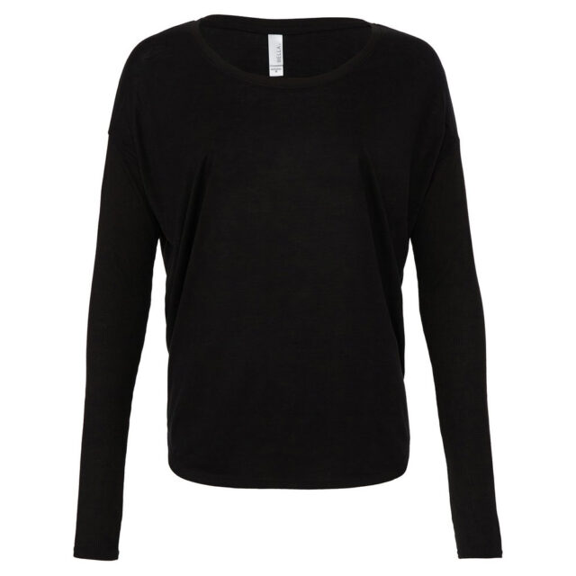 Flowy long sleeve t-shirt with 2×1 sleeves