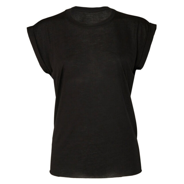 Women’s flowy muscle tee with rolled cuff