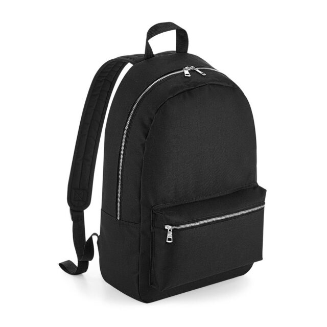 Metallic zip backpack