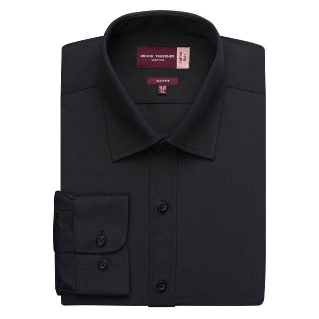 Alba cotton-rich slim fit shirt