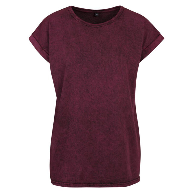 Women’s acid washed extended shoulder tee