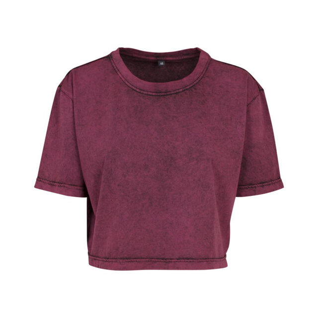 Women’s acid washed cropped tee