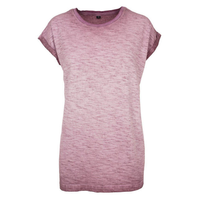 Women’s spray dye extended shoulder tee