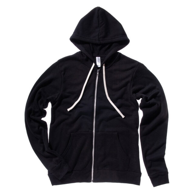 Unisex triblend full zip hoodie