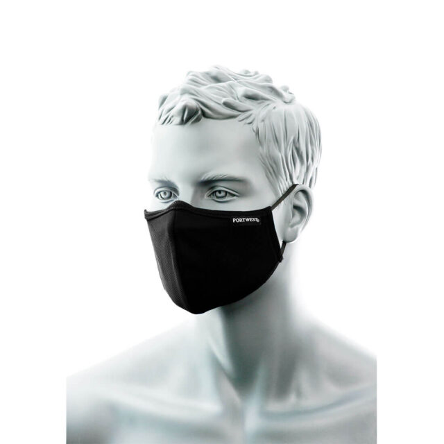 3-Ply Anti-Microbial Fabric Face Mask with Nose Band (Pk25)