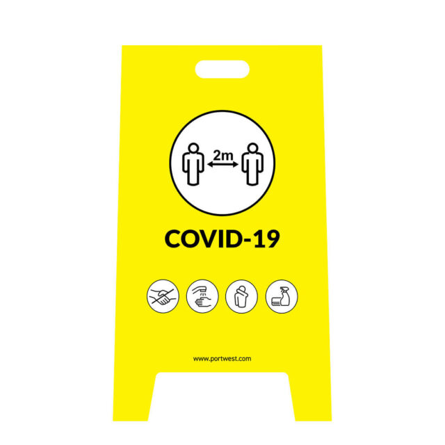 Covid A Frame Warning Sign