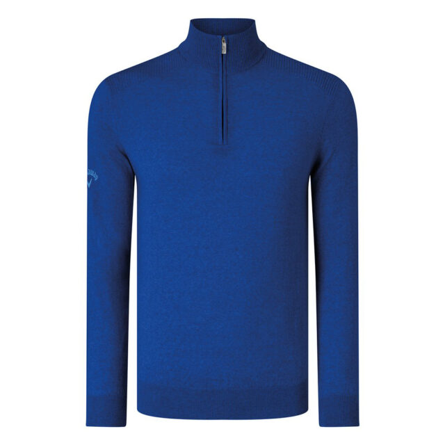 Ribbed 1/4 zip Merino sweater