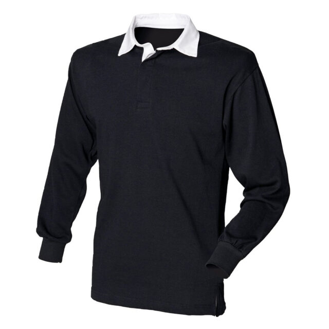 Long sleeve plain rugby shirt