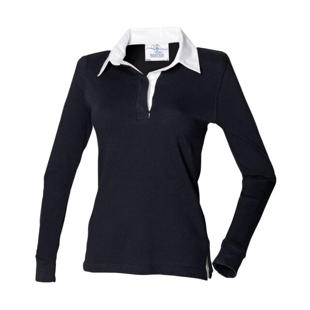 Women’s long sleeve plain rugby shirt