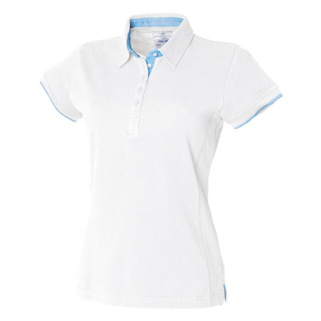 Women’s contrast pique polo shirt