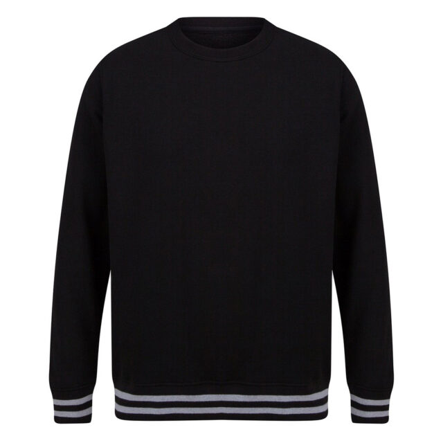Sweatshirt with striped cuffs