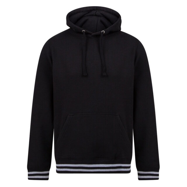 Hoodie with striped cuffs