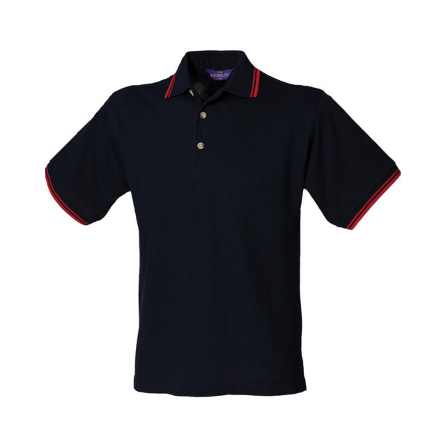 Double tipped collar and cuff polo shirt