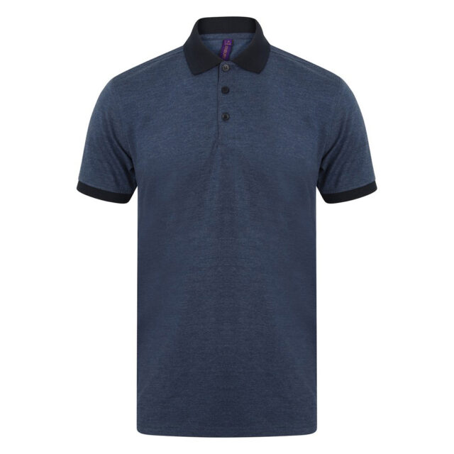 Contrast triblend polo shirt