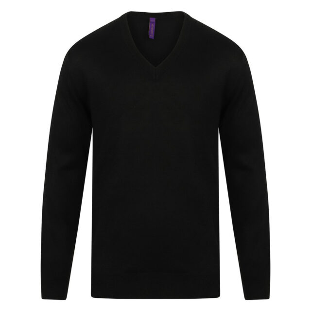 Cashmere touch acrylic v-neck jumper