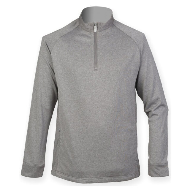 1/4 zip top with wicking finish