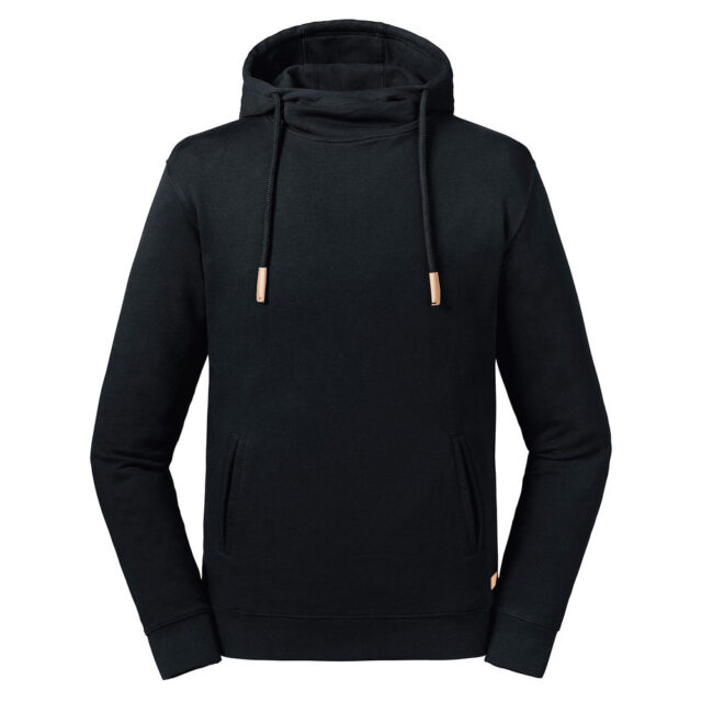 Pure organic high collar hooded sweatshirt