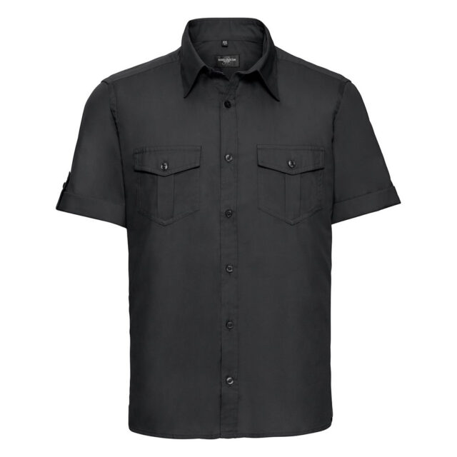 Roll-sleeve shirt short sleeve