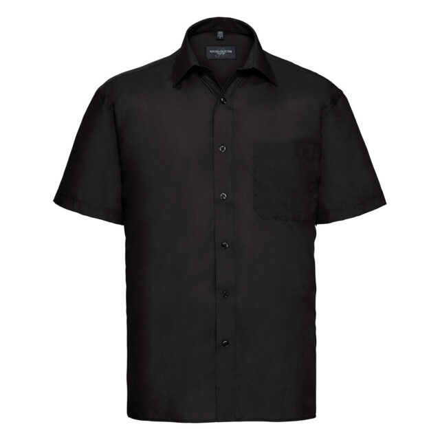 Short sleeve polycotton easycare poplin shirt