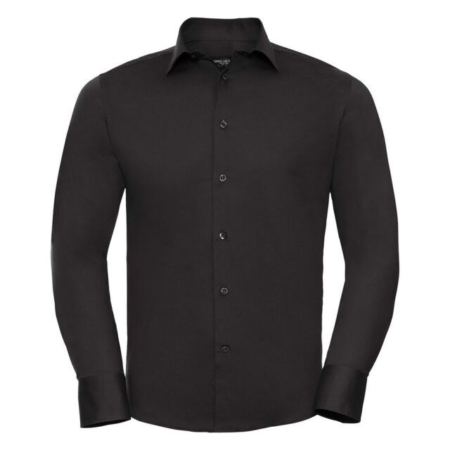 Long sleeve easycare fitted shirt