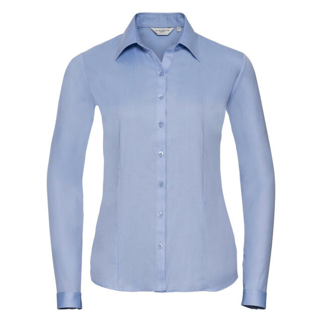 Women’s long sleeve herringbone shirt