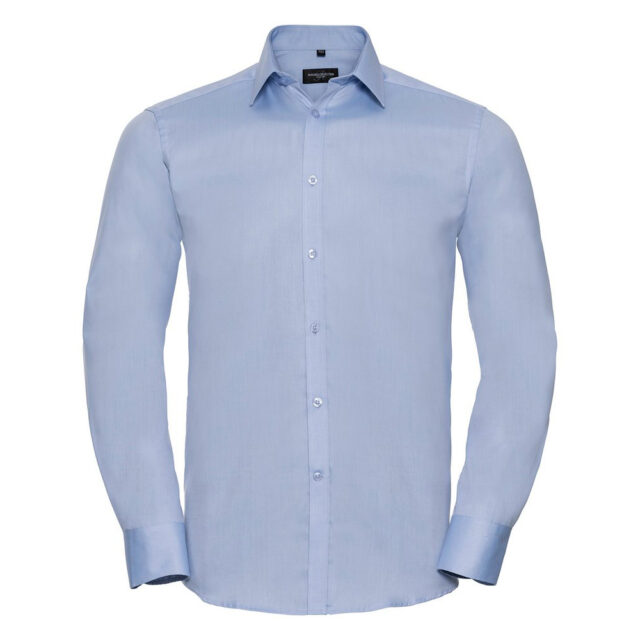 Long sleeve herringbone shirt