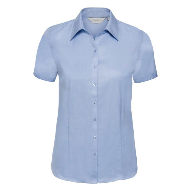 Women’s short sleeve herringbone shirt