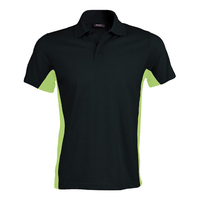 Flags short sleeve bi-colour polo shirt