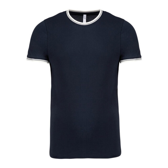 Pique knit crew neck t-shirt