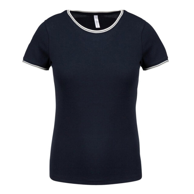 Women’s pique knit crew neck t-shirt