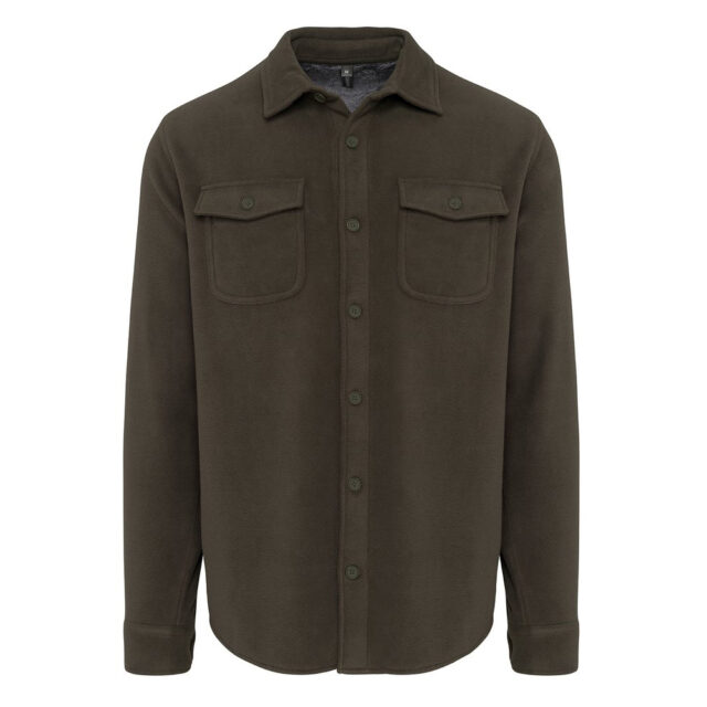 Sherpa lined fleece overshirt