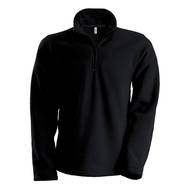 Enzo zip-neck microfleece top