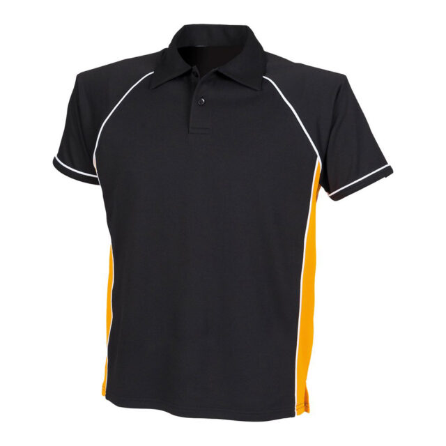 Kids piped performance polo