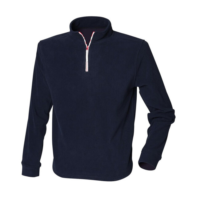 1/4 zip long sleeve fleece piped