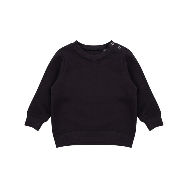 Crew neck sweatshirt with shoulder poppers