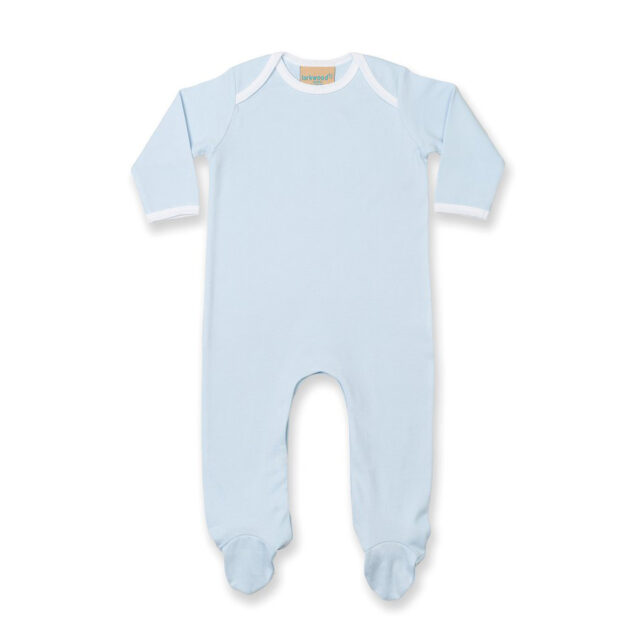 Contrast long sleeve sleepsuit