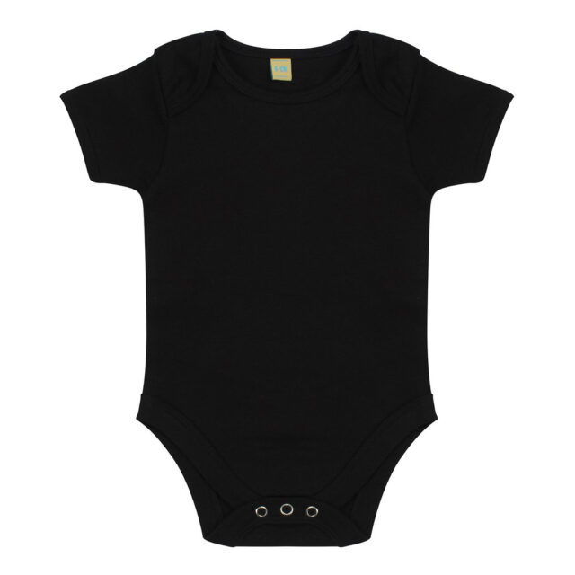 Short-sleeved bodysuit with envelope neck opening