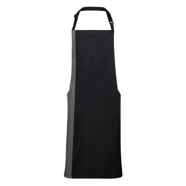 Contrast bib apron