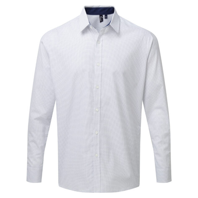 Denim pindot long sleeve shirt